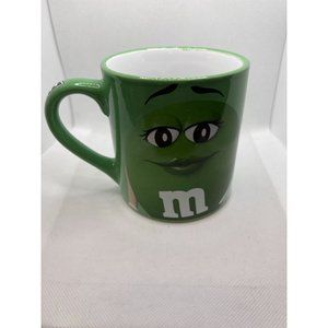 Green M & M Stoneware Coffee Mug @ 2016 Mars Brand Frankford Candy LLC